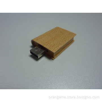 Fashion Book Shape Wooden USB 2.0 USB Flash Drive